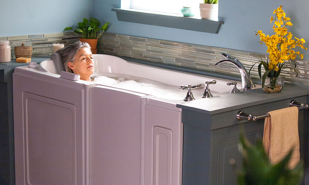 Woman enjoying an American Standard Walk-In Tub